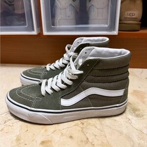 Vans Olive Green High-Top Sneakers